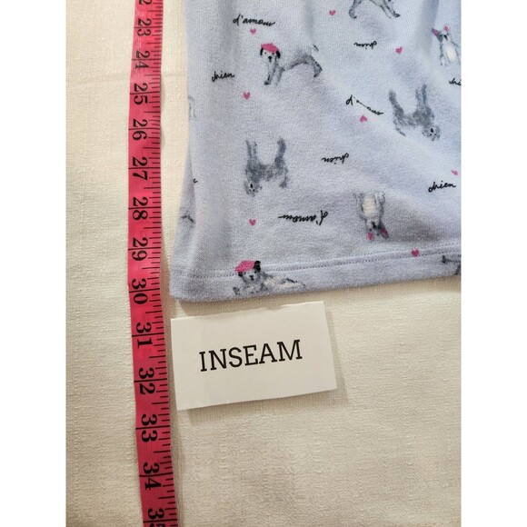 WOMENS XL BLUE PAJAMA PANTS DOGS COMFY LIGHTWEIGHT LOUNGEWEAR SOFT VIBRANT CUTE - Picture 11 of 12